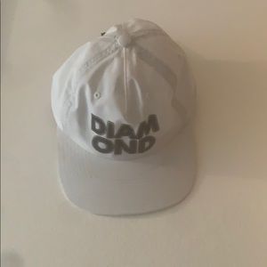 Diamond supply co. Neoprene white strapback